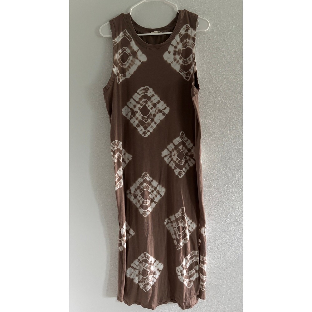 Splendid Dress Womens‎ Large Brown Tie Dye Maxi Eco Sustainable Beach Boho USA